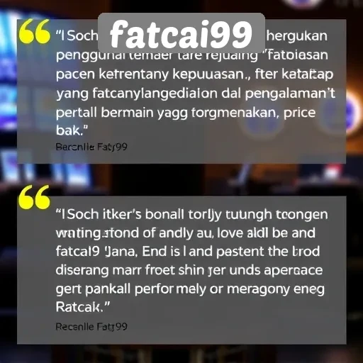 Testimoni Pengguna tentang Fatcai99 dan Layanannya
